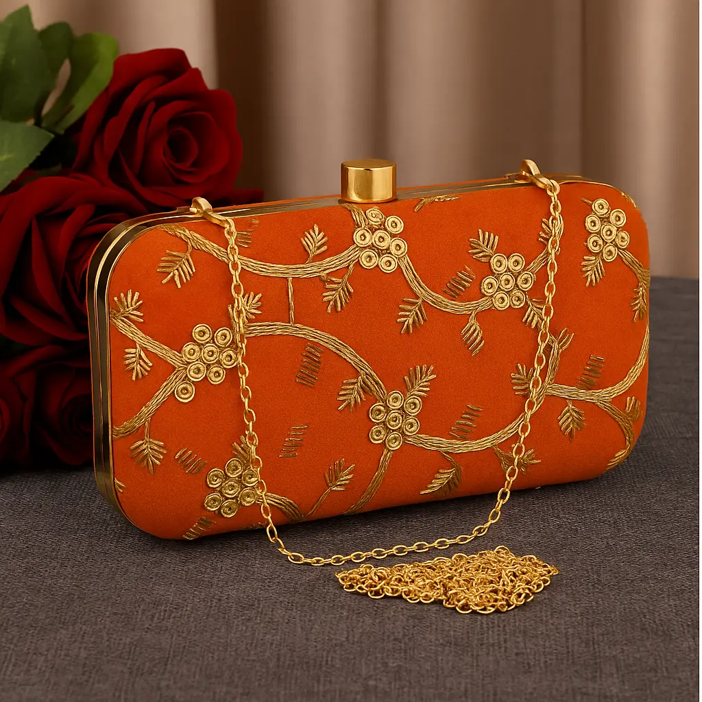 Embroidered Clutch