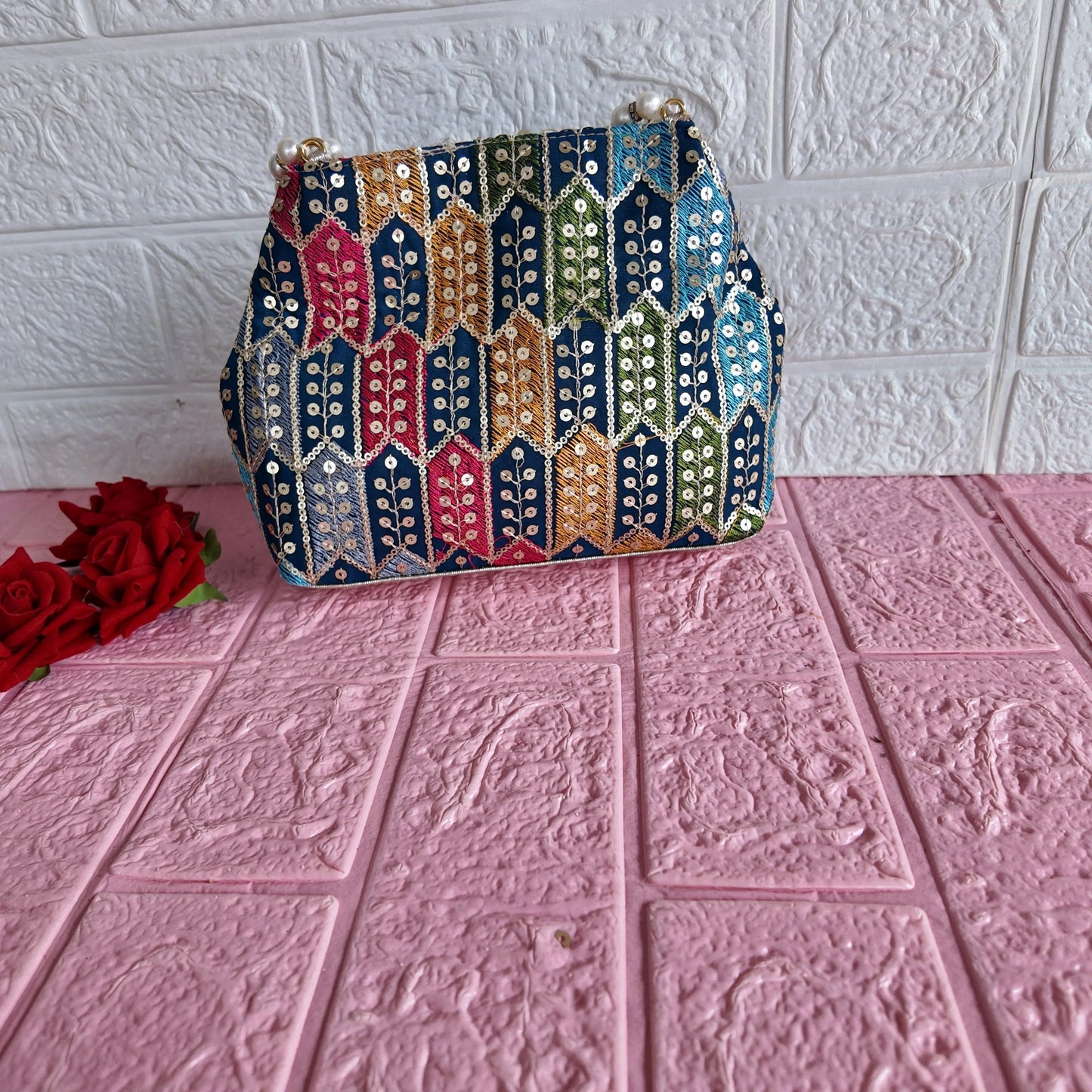 Embroidered Potli Bags- Multicolor