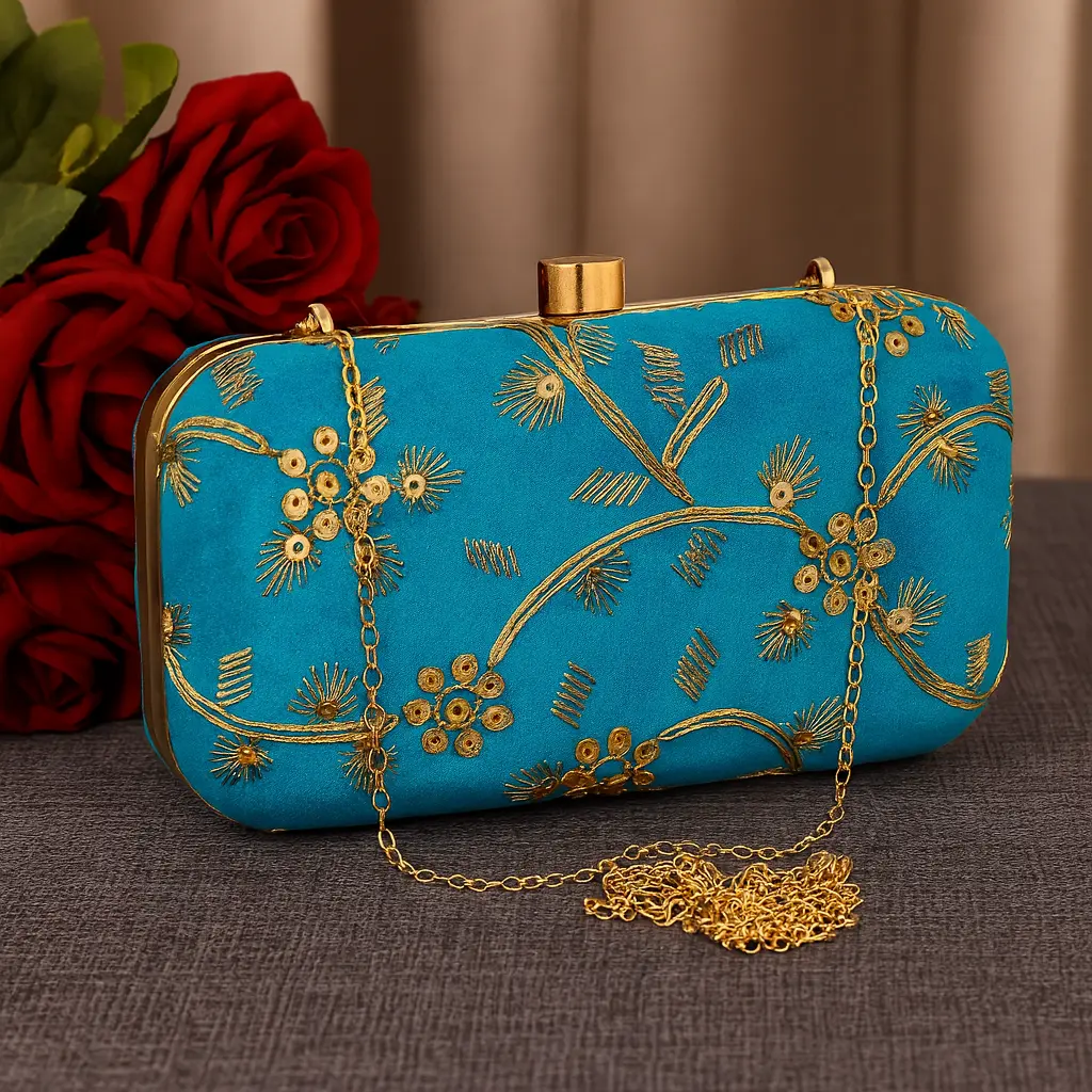 Embroidered Clutch