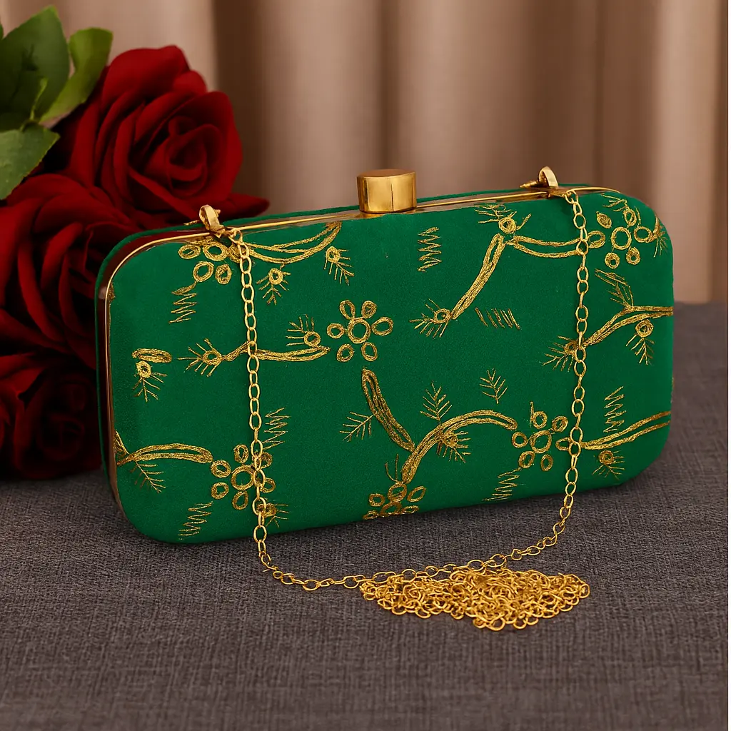 Embroidered Clutch
