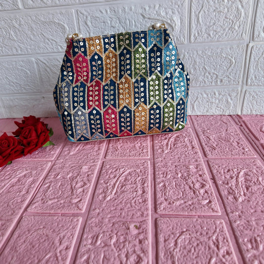 Embroidered Potli Bags- Multicolor