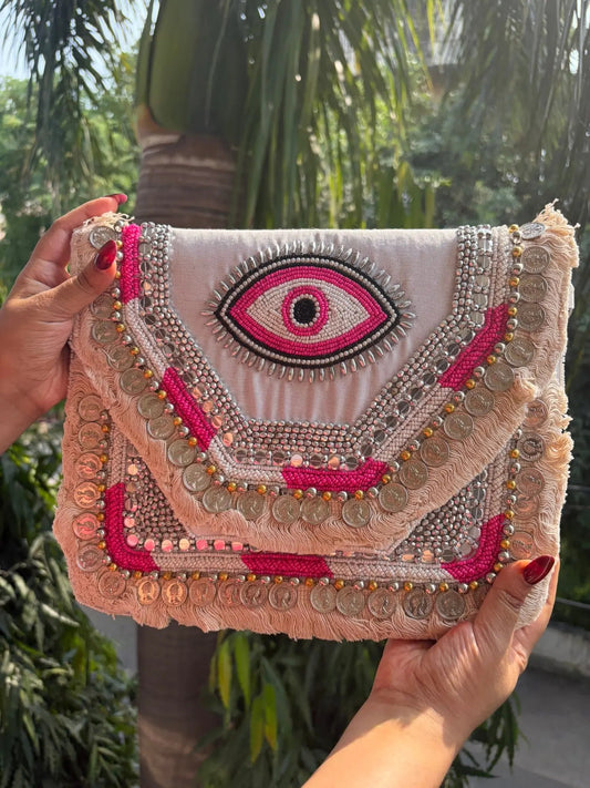 Pink Eye Boho Bag