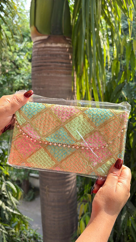 Moti Clutch Bag- Light Green