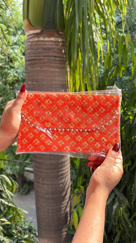 Moti Clutch Bag- Orange