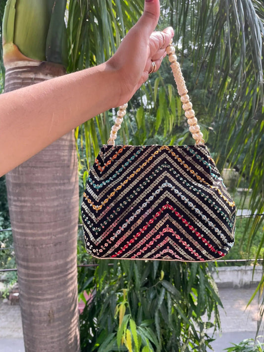 Embroidered Potli Bags- Green